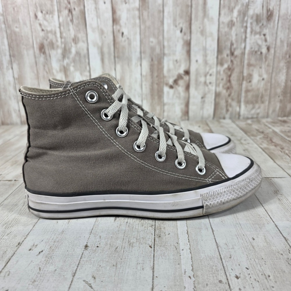 Converse Chuck Taylor All Star High Top Grey Canvas Sneakers A08581F Womens 7 - Picture 1 of 8
